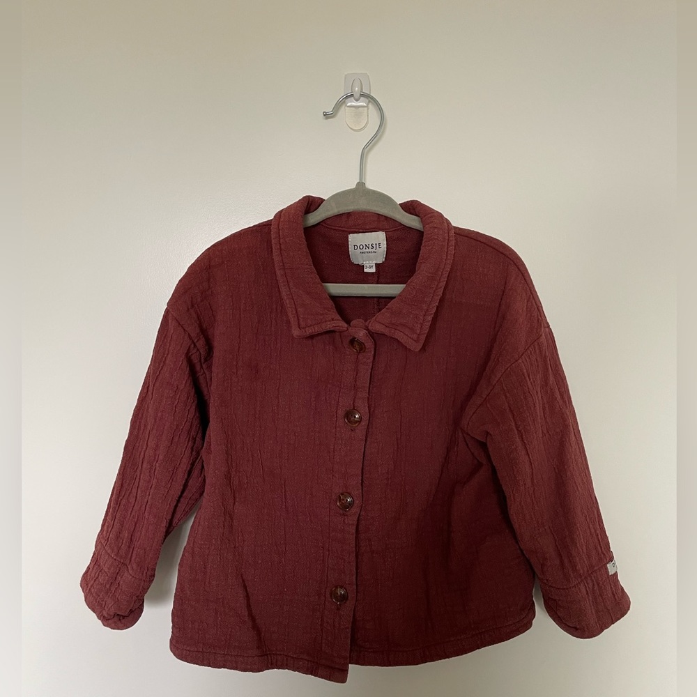 UNISEX Donsje 2-3Y Luxury Button-Down Workshirt Overcoat